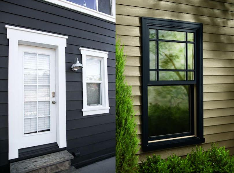 Light and dark exterior trim