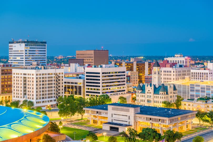 Witchita, Kansas city skyline view