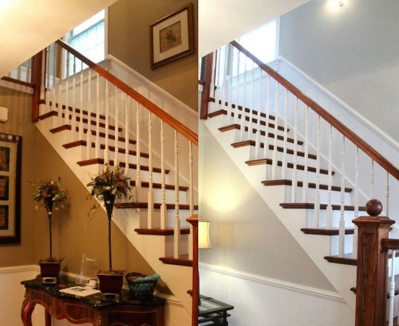 Before/after interior paint