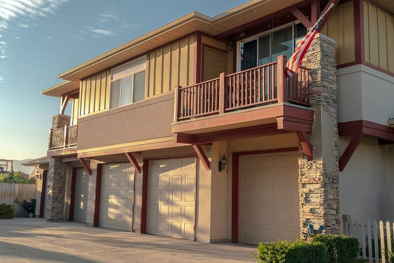 a small apartment building with four units