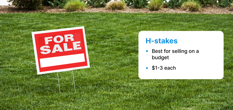 H-stake for sale sign holder