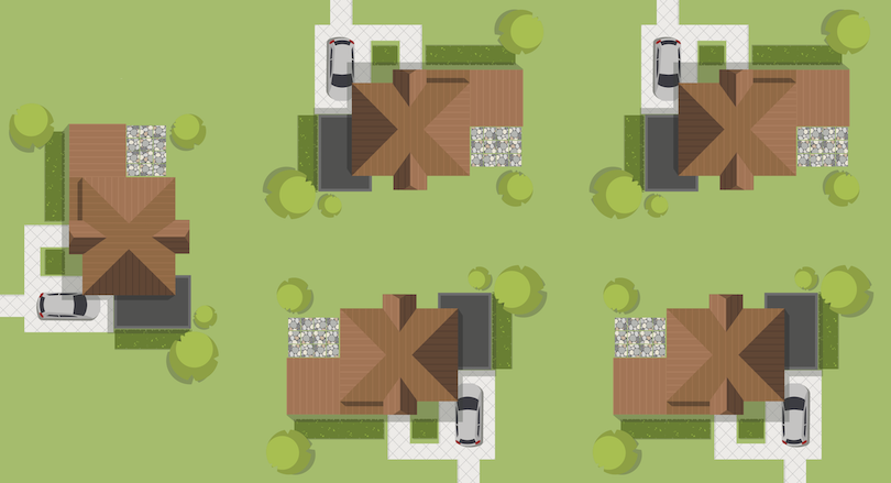 five houses