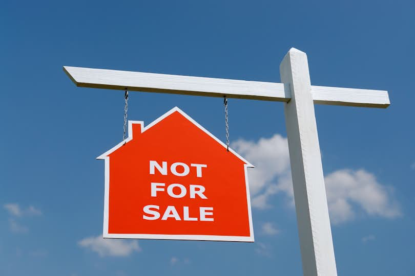 yard sign featuring the words not for sale