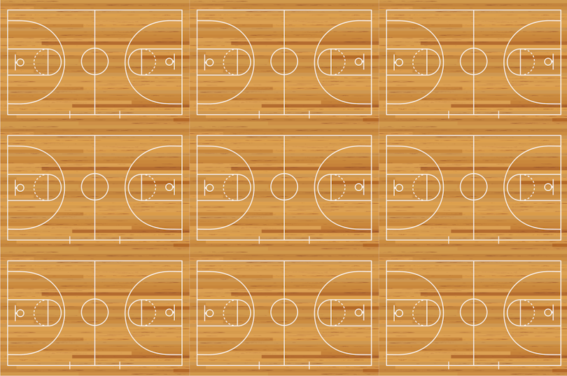 nine basketball courts