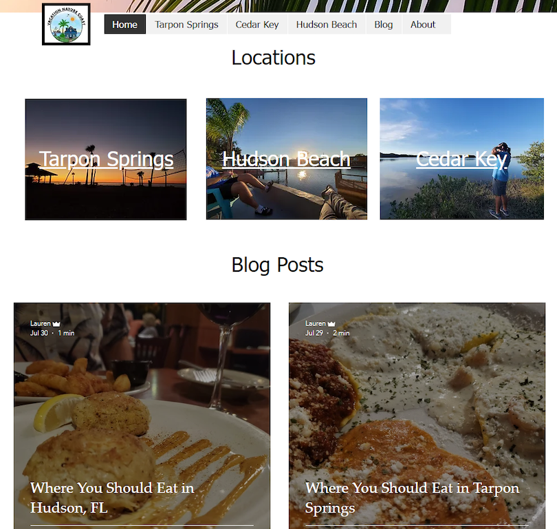 a website with information on where to eat, visit, and explore on an Airbnb stay