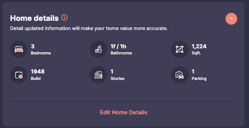 Fello will auto-fill information on your home, based on the address you provide. You can change this information on the Offer Journey portal at any time.