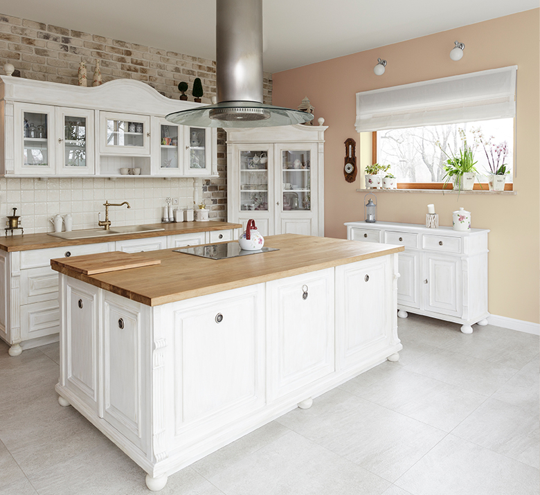 Inviting Ivory from Sherwin Williams on kitchen wall